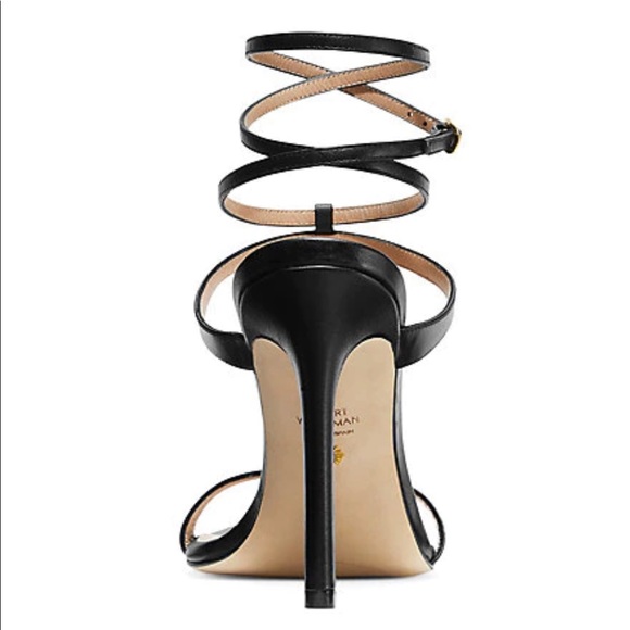 NEW Stuart Weitzman Blk PATENT Leather Sexy Sandals- Ellsie 100 Size 8 - Picture 9 of 11